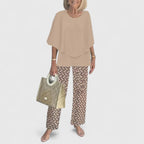 Solene | Conjunto Feminino Duas Peças Calça Wide Leg Relaxed Fit