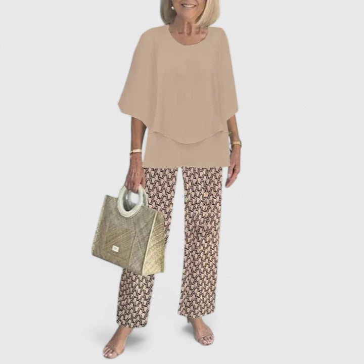 Solene | Conjunto Feminino Duas Peças Calça Wide Leg Relaxed Fit