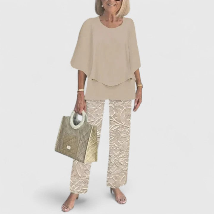 Solene | Conjunto Feminino Duas Peças Calça Wide Leg Relaxed Fit