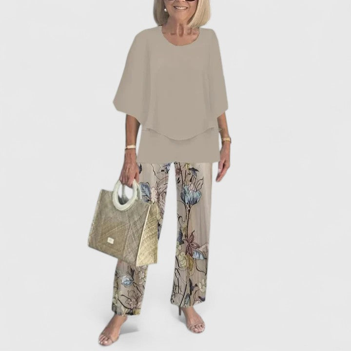 Solene | Conjunto Feminino Duas Peças Calça Wide Leg Relaxed Fit