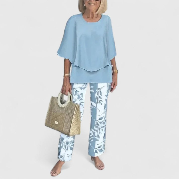 Solene | Conjunto Feminino Duas Peças Calça Wide Leg Relaxed Fit