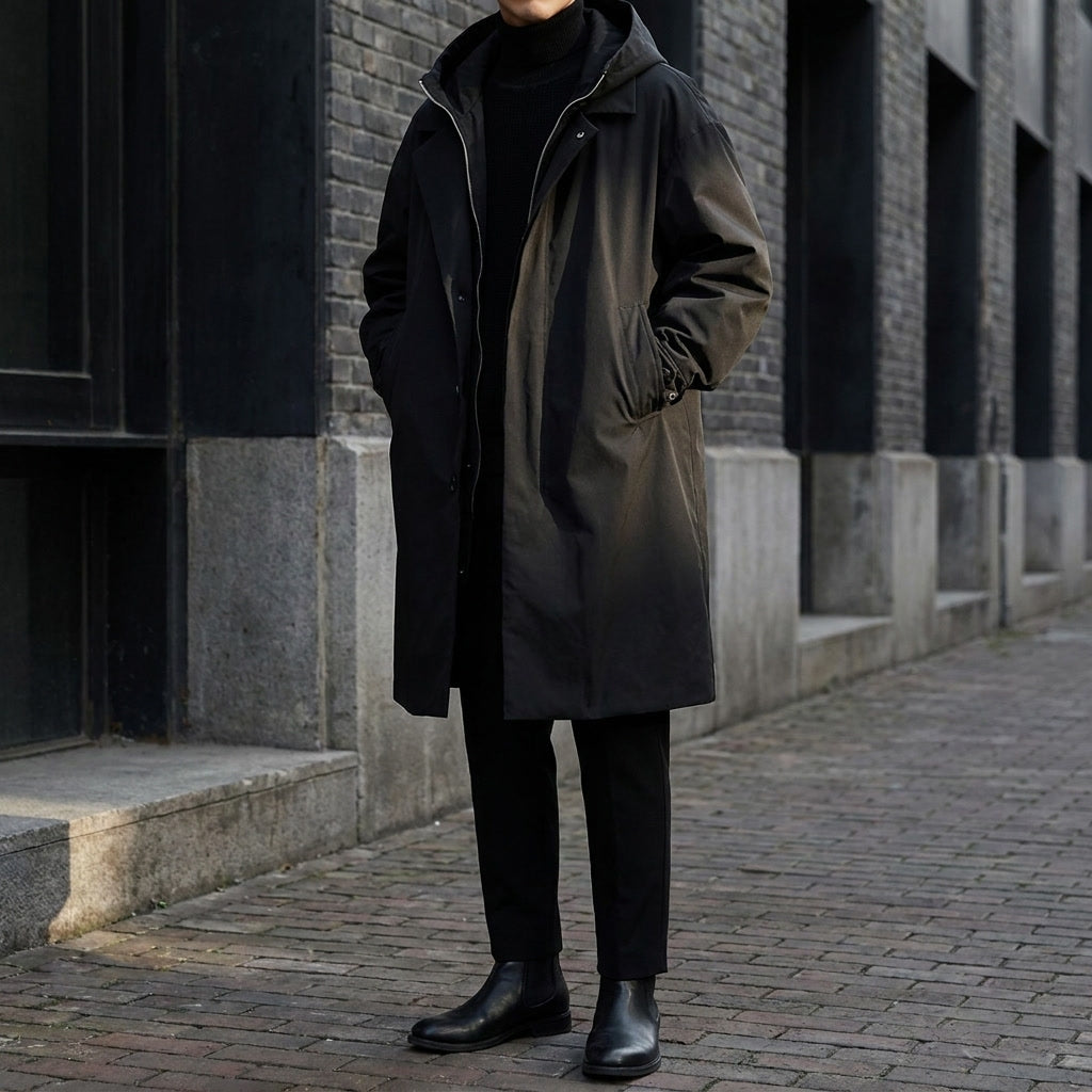 Xanthe | Sobretudo Masculino Longo Resistente ao Vento