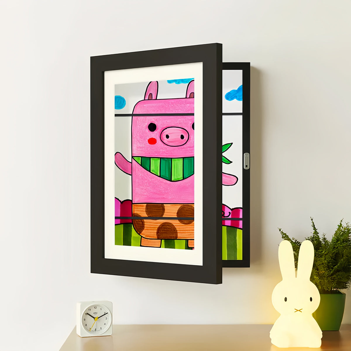 Porta-Retratos Infantil | Armazena até 150 Desenhos | Fecho Magnético