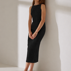 Zara | Vestido Midi Feminino Texturizado Alças Finas