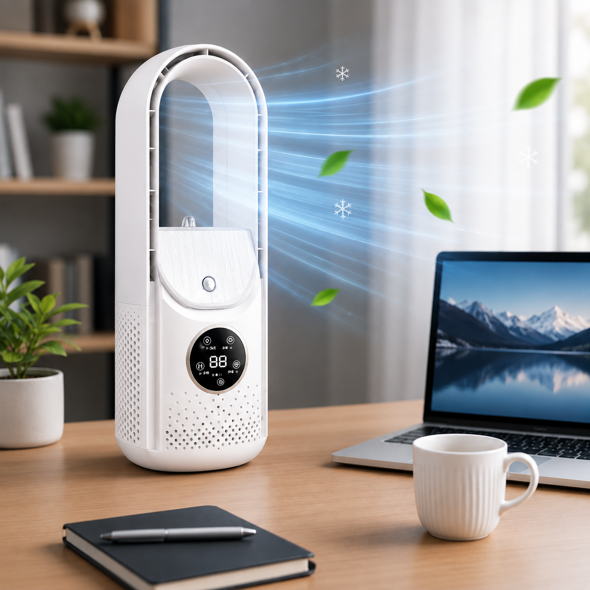Climatizador Portátil Sem Pás Silencioso Compacto
