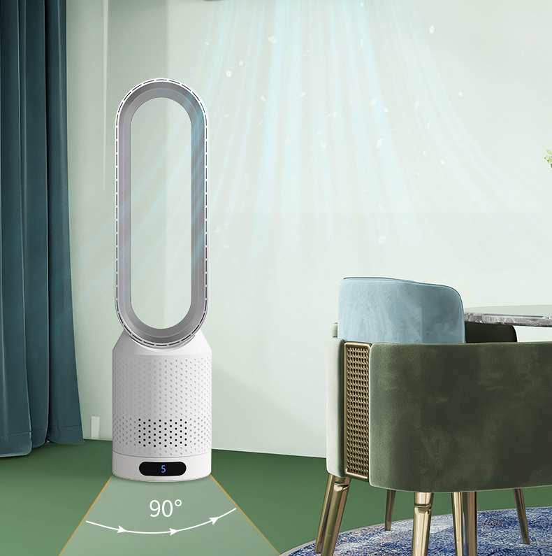 Ventilador Torre Sem Pás 3 em 1 Purificador UV