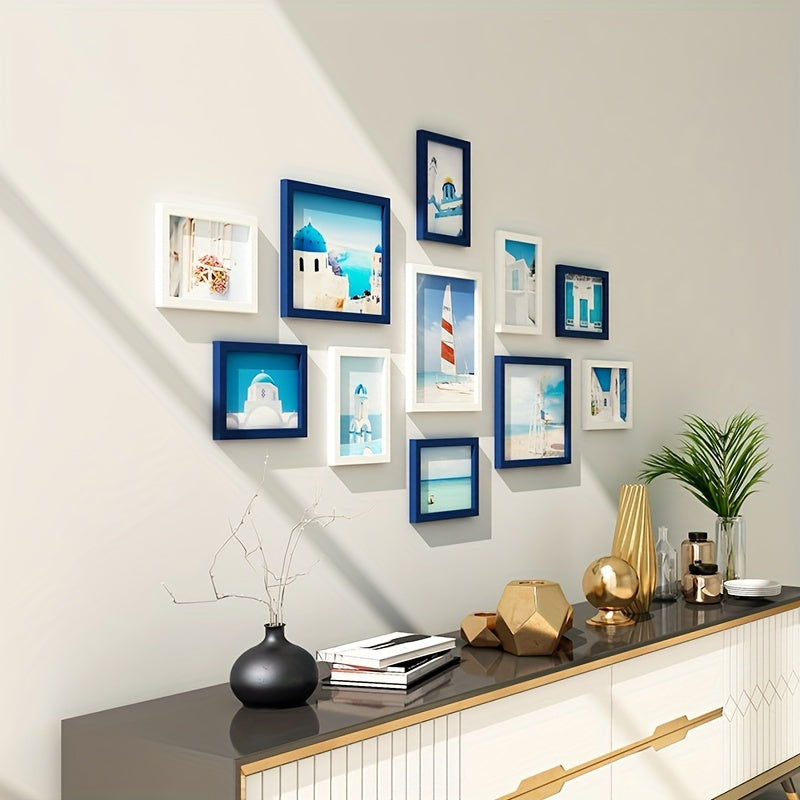 Iris | Conjunto de Molduras para Fotos | 11 Peças, Estilo Clássico, Sem Furos | Decoração Sala
