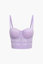 Top de Renda Feminino Bustier com Suporte e Alças Ajustáveis