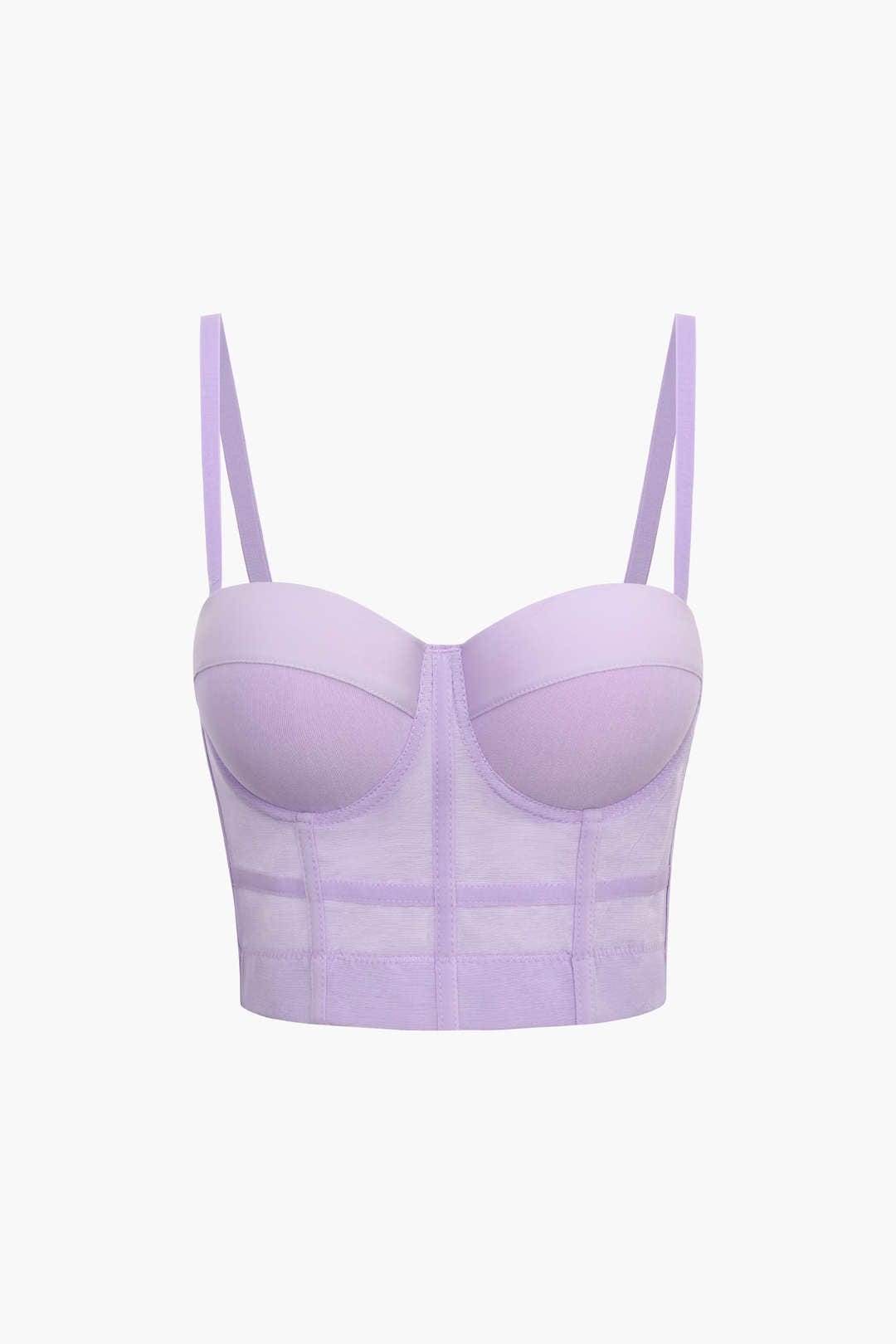 Top de Renda Feminino Bustier com Suporte e Alças Ajustáveis