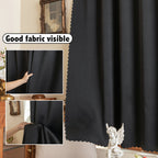 Anneke | Cortinas Blackout | Fixação Autoadesiva, Quarto e Sala | Poliéster 100%