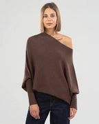 Della | Camisola Feminina Assimétrica Drapeada Gola Swing