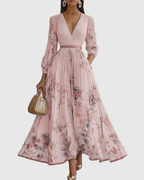 Calla | Vestido Midi Floral Feminino Sem Mangas Linha A