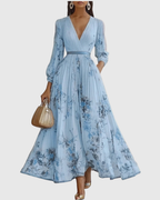 Calla | Vestido Midi Floral Feminino Sem Mangas Linha A