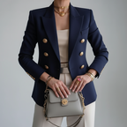 Halcyon | Mulher Blazer Duplo Abotoamento Gola Entalhada