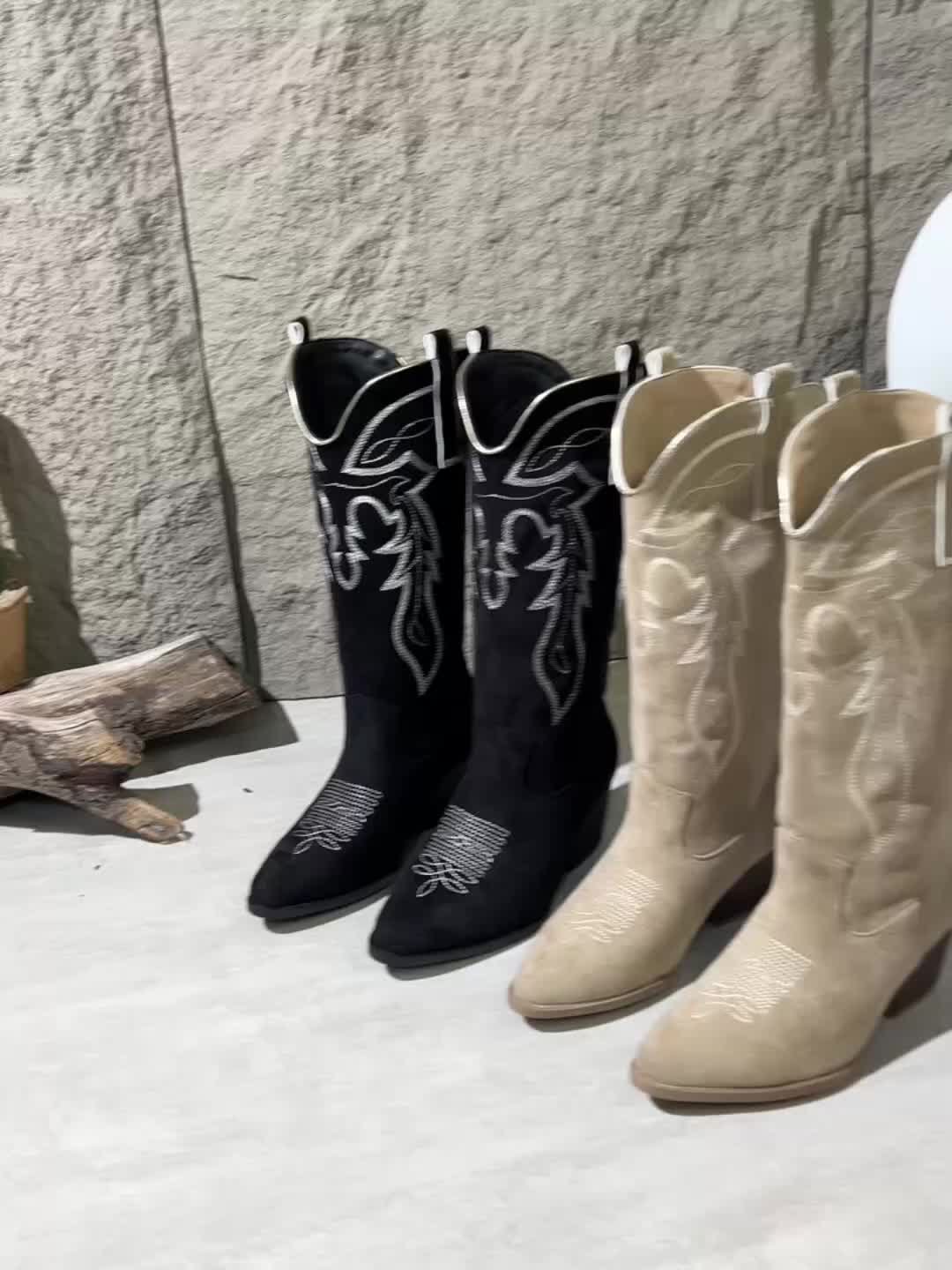 Kestrel | Botas Cowboy Femininas com Bordados Western