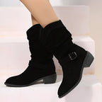 Vianne | Botas Cano Alto Femininas Slouchy Camurça