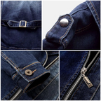 Odette | Jaqueta Jeans Cropped Moto Feminina