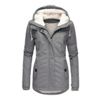 Liora | Mulher Parka com Forro Sherpa Impermeável