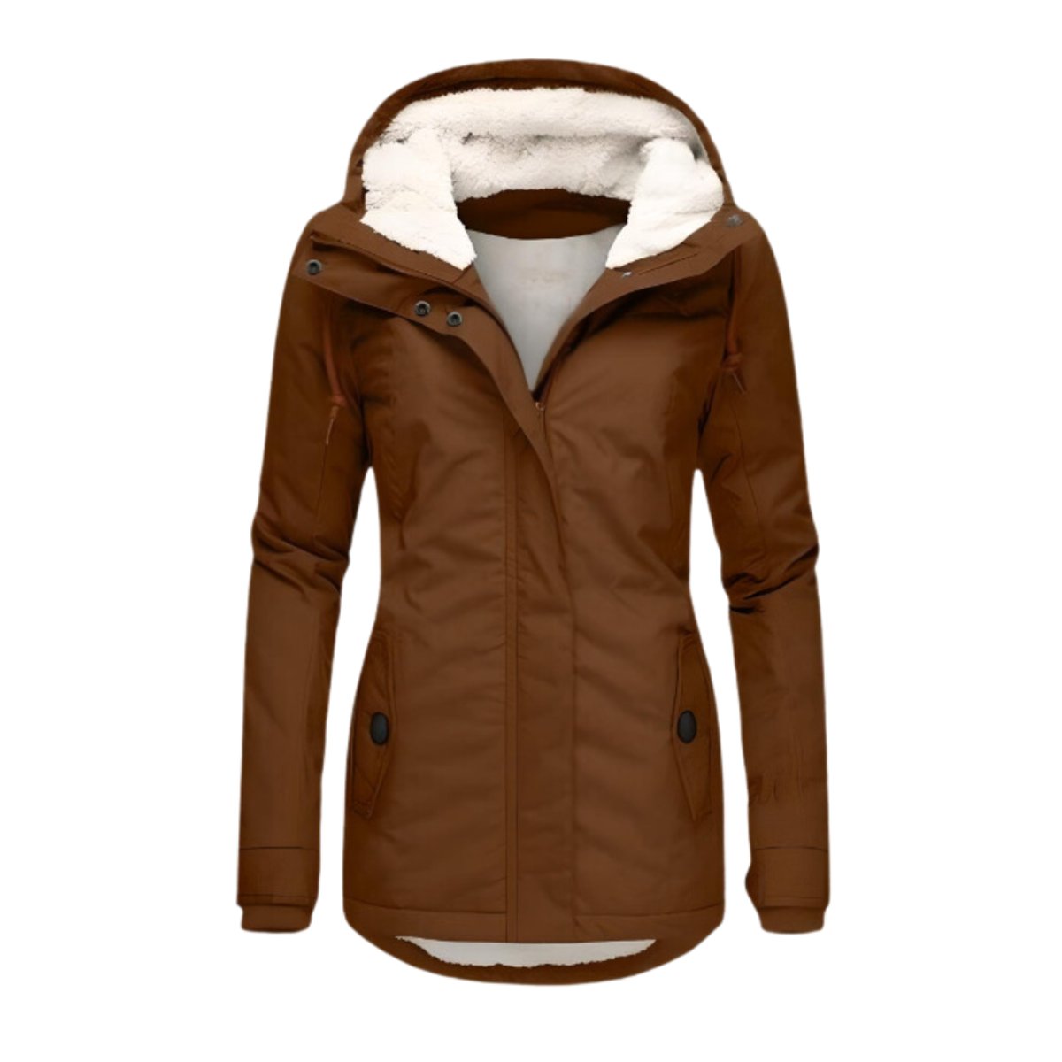 Liora | Mulher Parka com Forro Sherpa Impermeável
