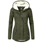 Liora | Mulher Parka com Forro Sherpa Impermeável