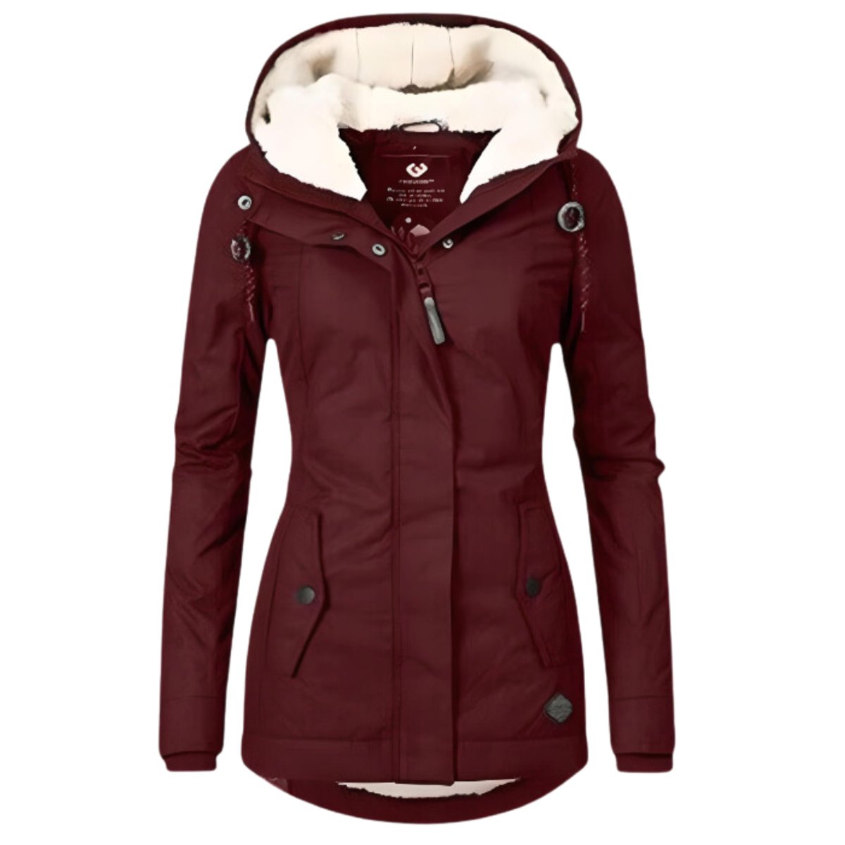 Liora | Mulher Parka com Forro Sherpa Impermeável