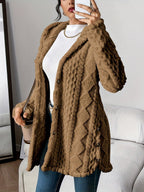 Solene | Mulher Cardigan Peluche Oversized com Capuz