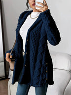 Solene | Mulher Cardigan Peluche Oversized com Capuz