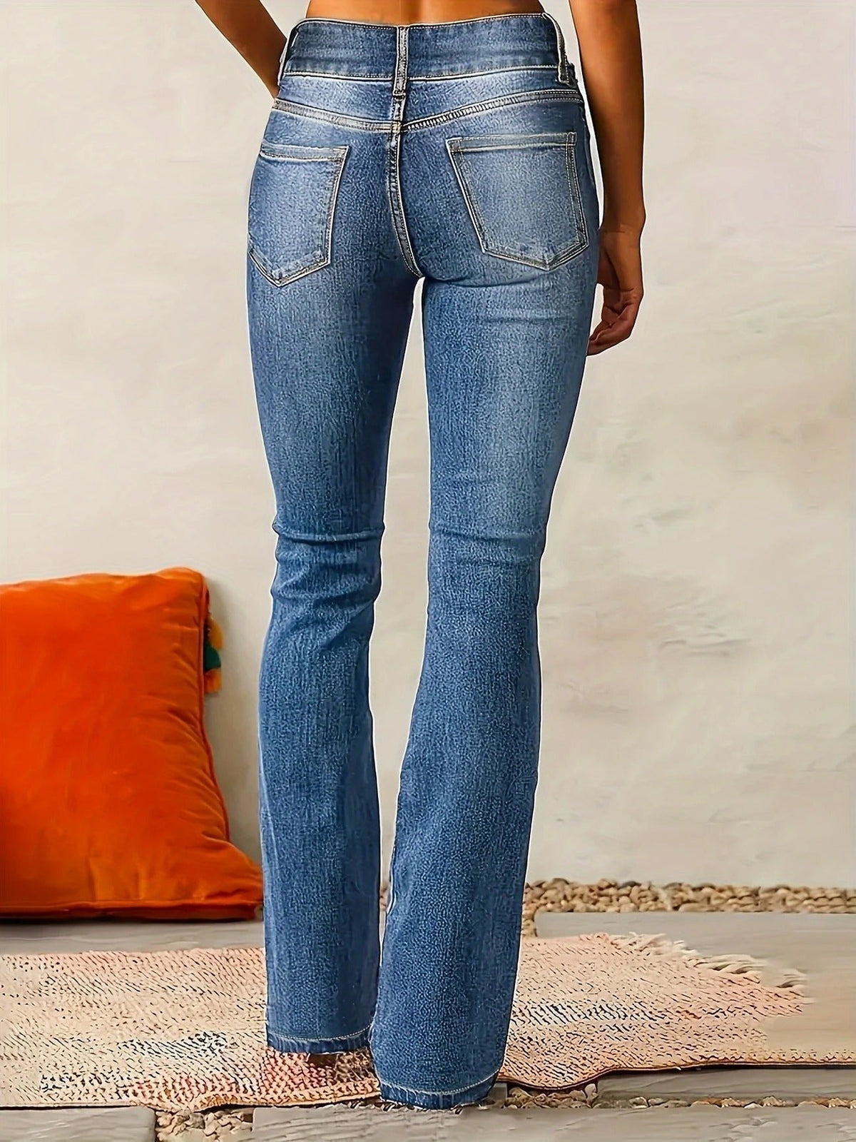 Ottoline | Mulher Jeans Flare Cintura Alta Modelador