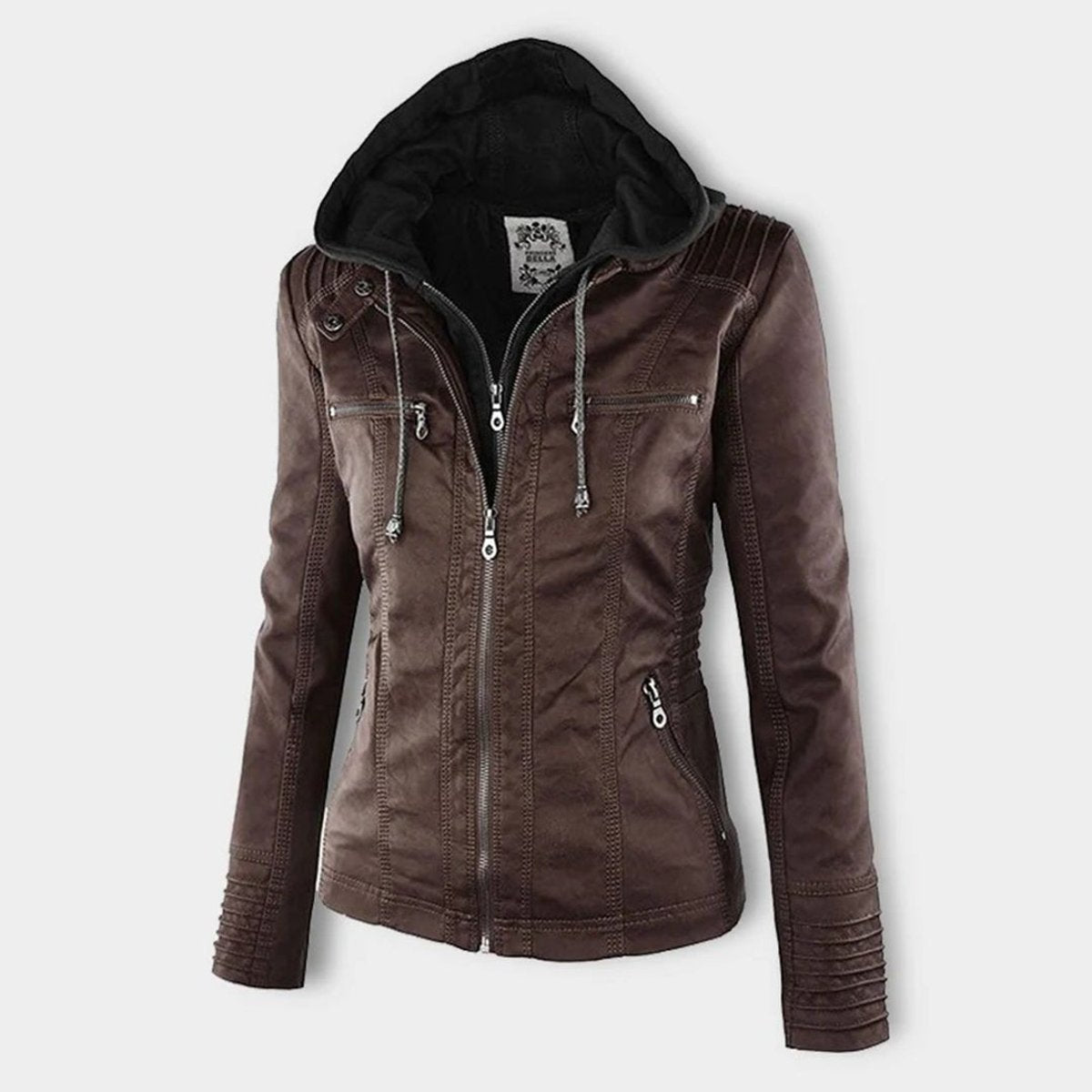 Faye | Mulher Jaqueta com Capuz e Zíper Slim Fit