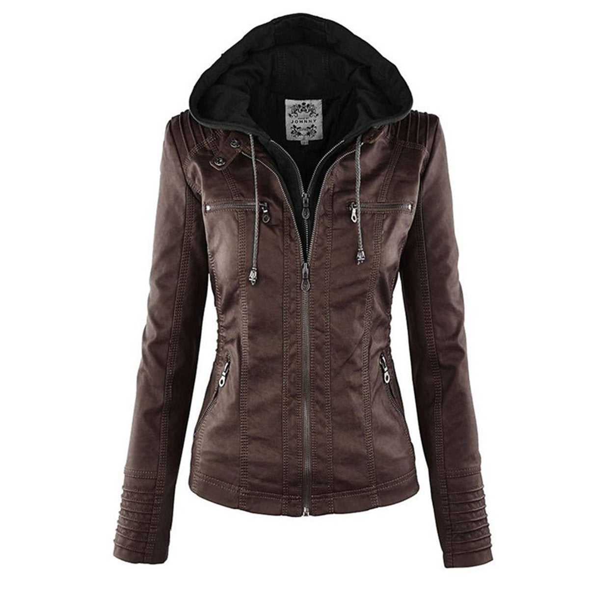 Faye | Mulher Jaqueta com Capuz e Zíper Slim Fit