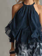Halle | Conjunto Feminino Duas Peças Halter Palazzo