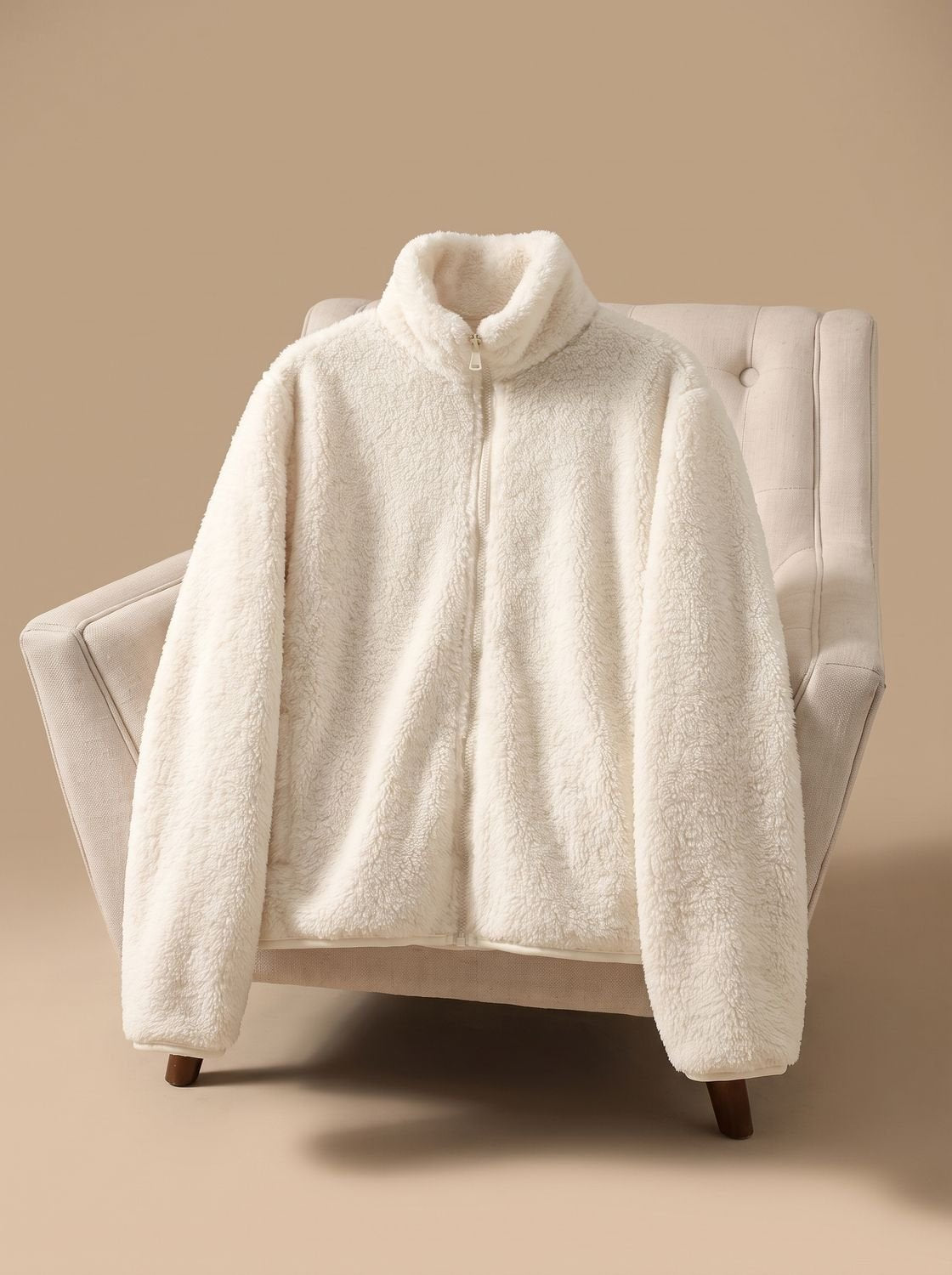 Sorrel | Mulheres Fleece Oversized Jaqueta Gola Alta com Zíper