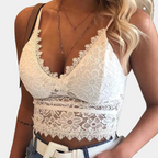 Blusa Cropped de Renda para Mulher | Verão, Delicado