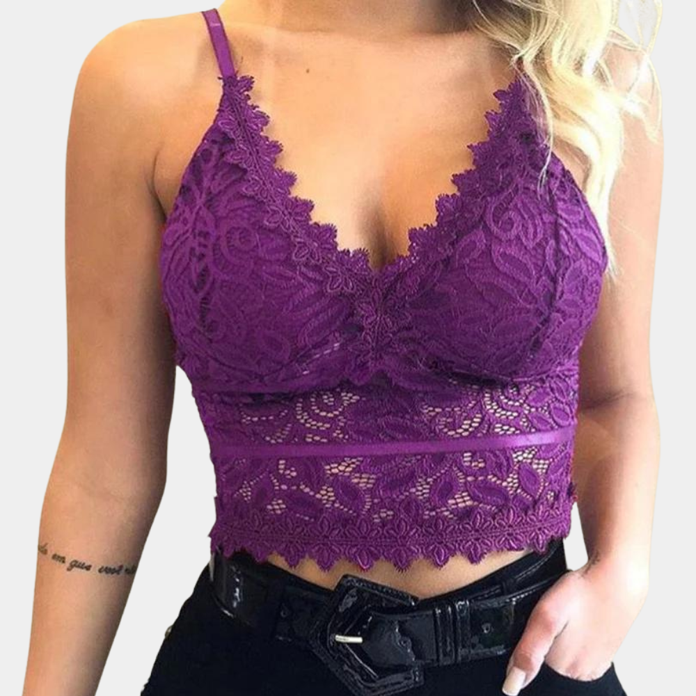 Blusa Cropped de Renda para Mulher | Verão, Delicado