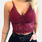 Blusa Cropped de Renda para Mulher | Verão, Delicado