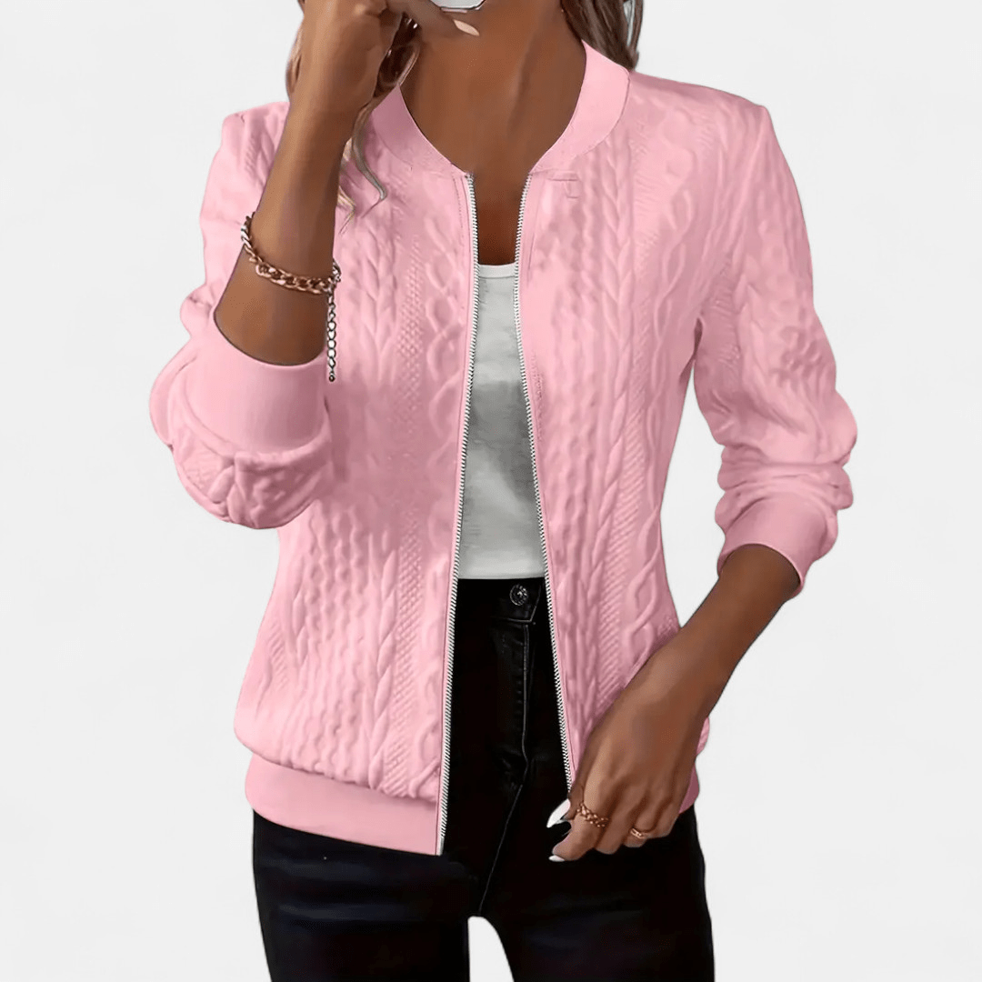 Iris | Mulher Cardigan Padrão Canelado Ajustado