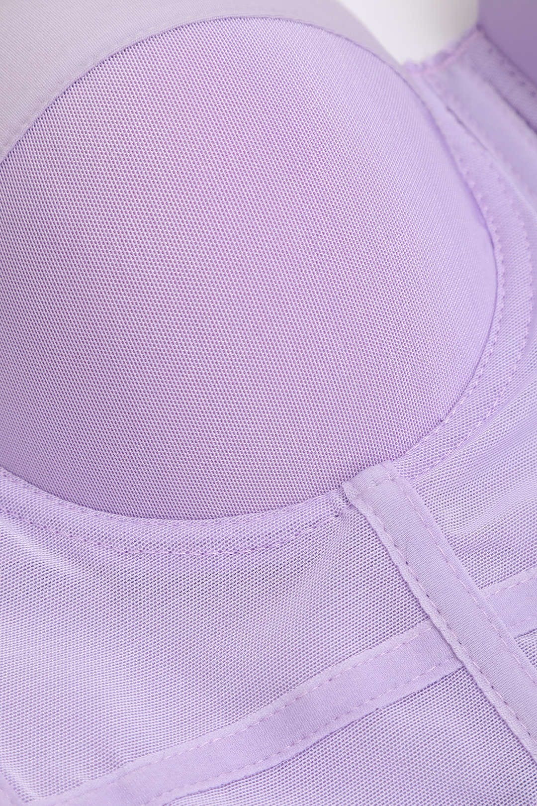 Top de Renda Feminino Bustier com Suporte e Alças Ajustáveis