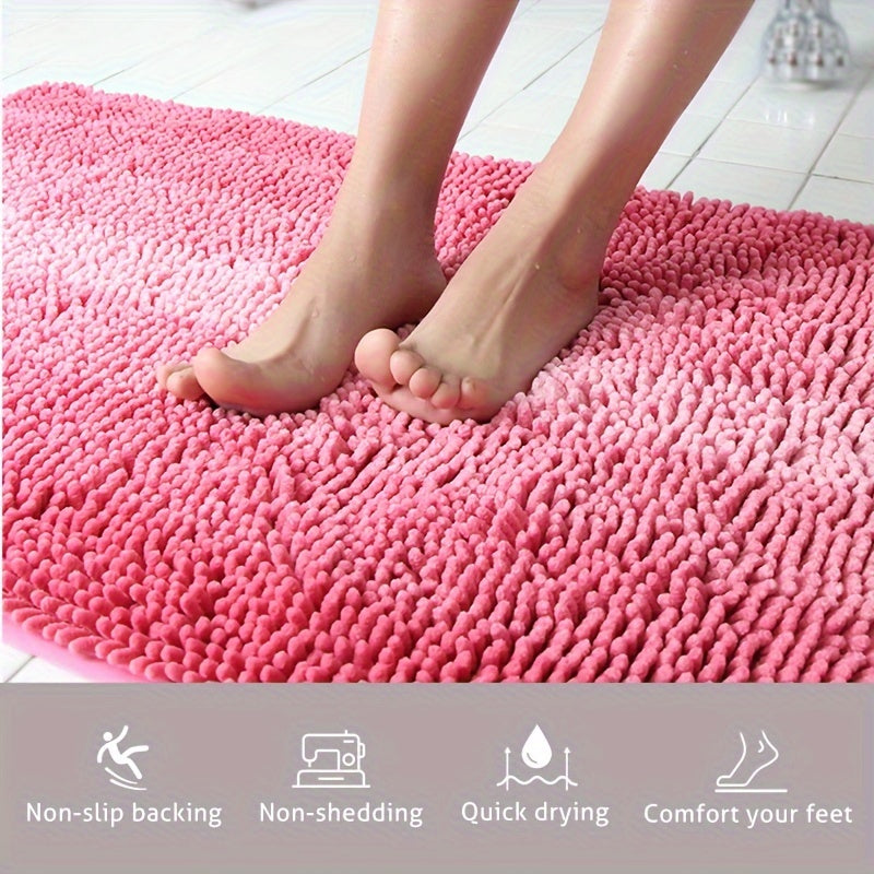 Faye | Tapete de Banho em Chenille | Antiderrapante, Absorvente | Lavável à Máquina