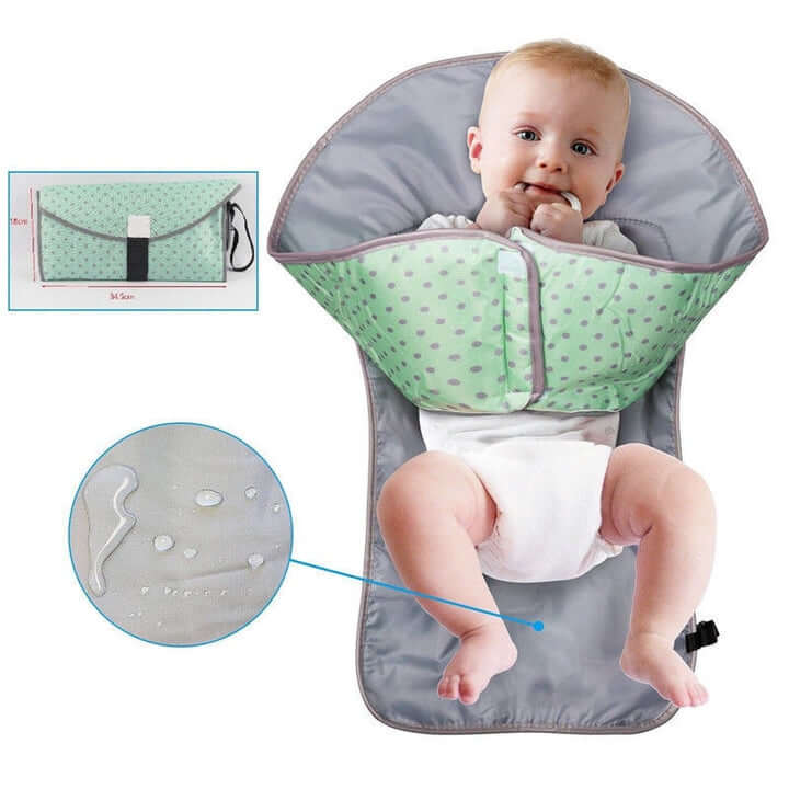 Zelda | Tapete de Troca para Bebé 3 em 1 | Com Suporte de Brinquedos | Dobrável, Impermeável