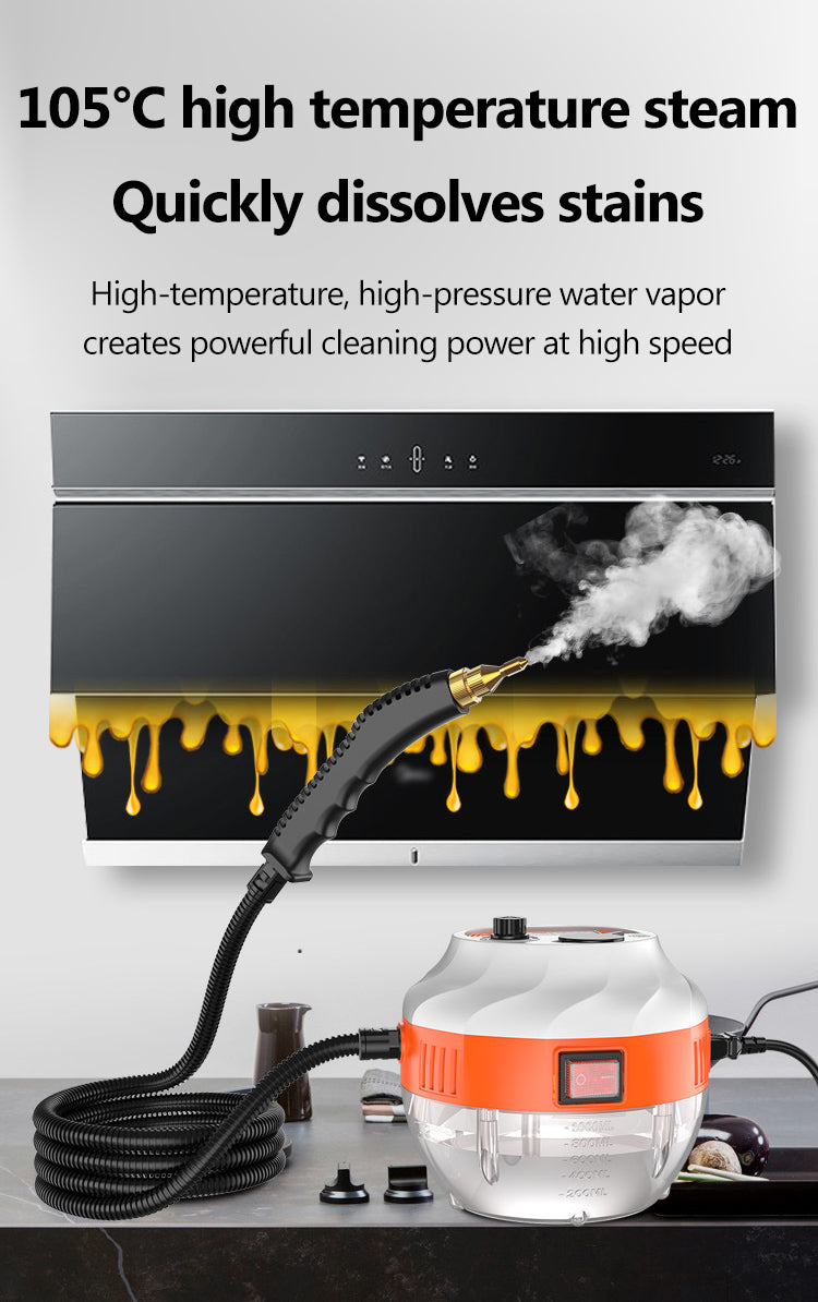 Zara | Limpador a Vapor de Alta Pressão 2800W | Cozinha, Carro e Superfícies | Sem Químicos