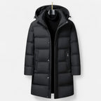Nova | Homem Parka Acolchoada Longa com Capuz