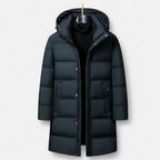 Nova | Homem Parka Acolchoada Longa com Capuz
