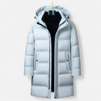 Nova | Homem Parka Acolchoada Longa com Capuz