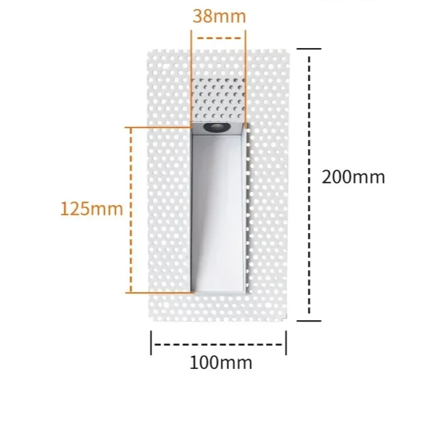 Jolie | Luz de Parede LED Embutida | Sensor de Movimento, Painel Perfurado | 3W
