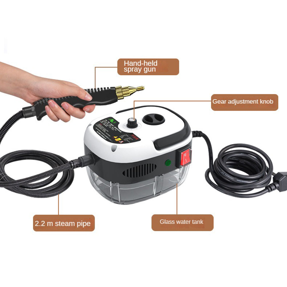 Limpador a Vapor de Alta Pressão 2500W | 6 Níveis, Cozinha e Casa | Aria