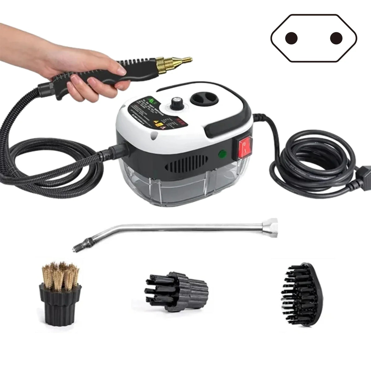 Limpador a Vapor de Alta Pressão 2500W | 6 Níveis, Cozinha e Casa | Aria