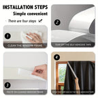 Anneke | Cortinas Blackout | Fixação Autoadesiva, Quarto e Sala | Poliéster 100%