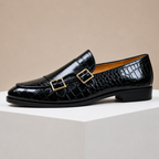 Kaia | Homem Mocassim Couro Double Monk Strap