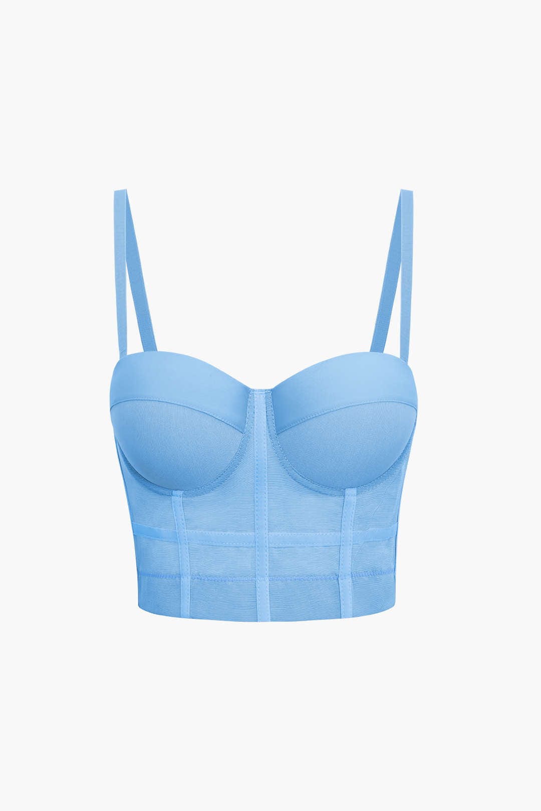 Top de Renda Feminino Bustier com Suporte e Alças Ajustáveis