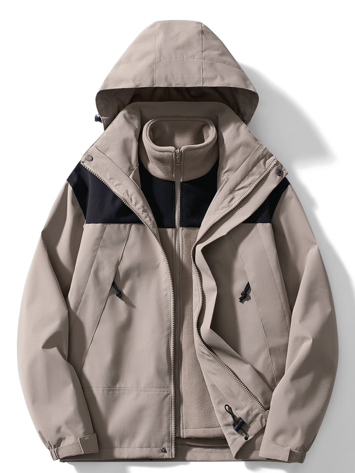 Maren | Jaqueta Outdoor 3 em 1 Impermeável Corta-Vento Forro Polar Removível